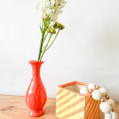 Florero Cerámica Esmaltada Coral 21cm - Diseño Sofisticado Florero Frank Home Chile