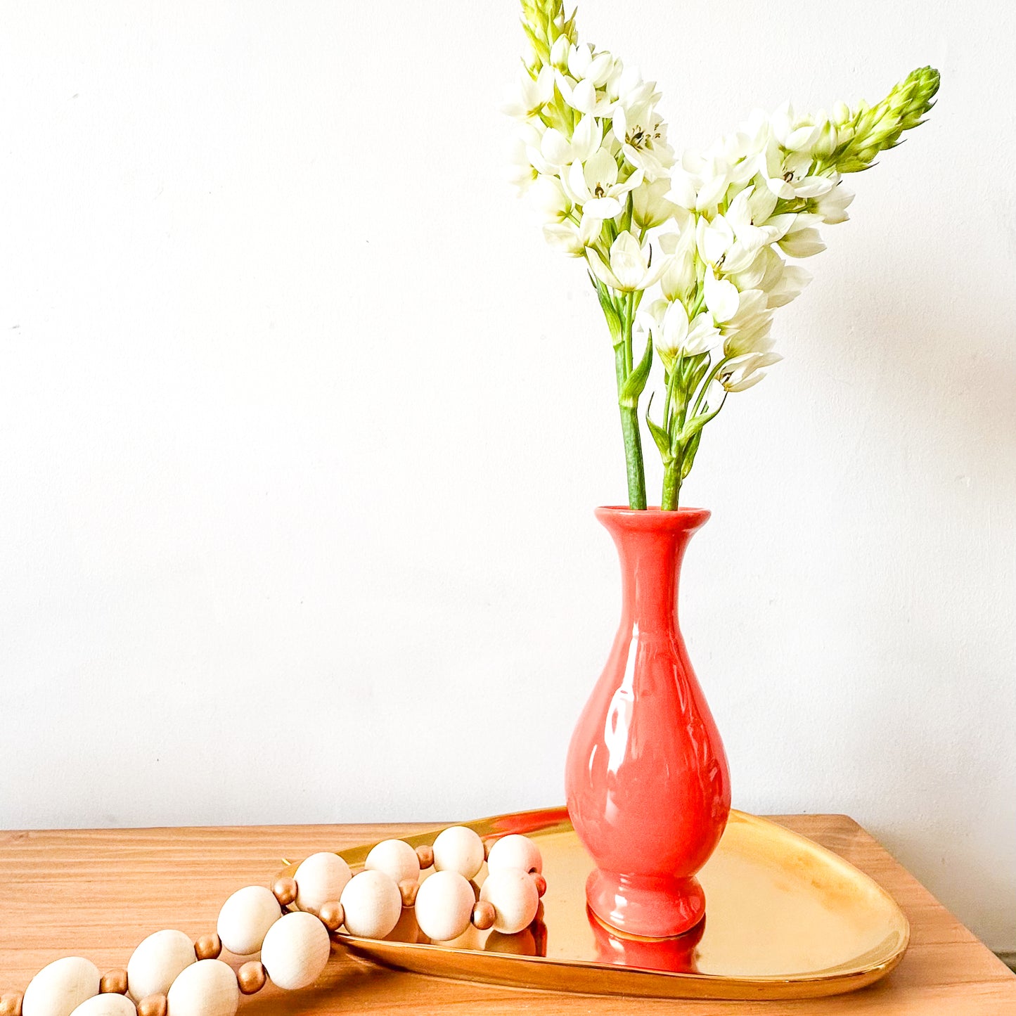 Florero Cerámica Esmaltada Coral 21cm - Diseño Sofisticado Florero Frank Home Chile