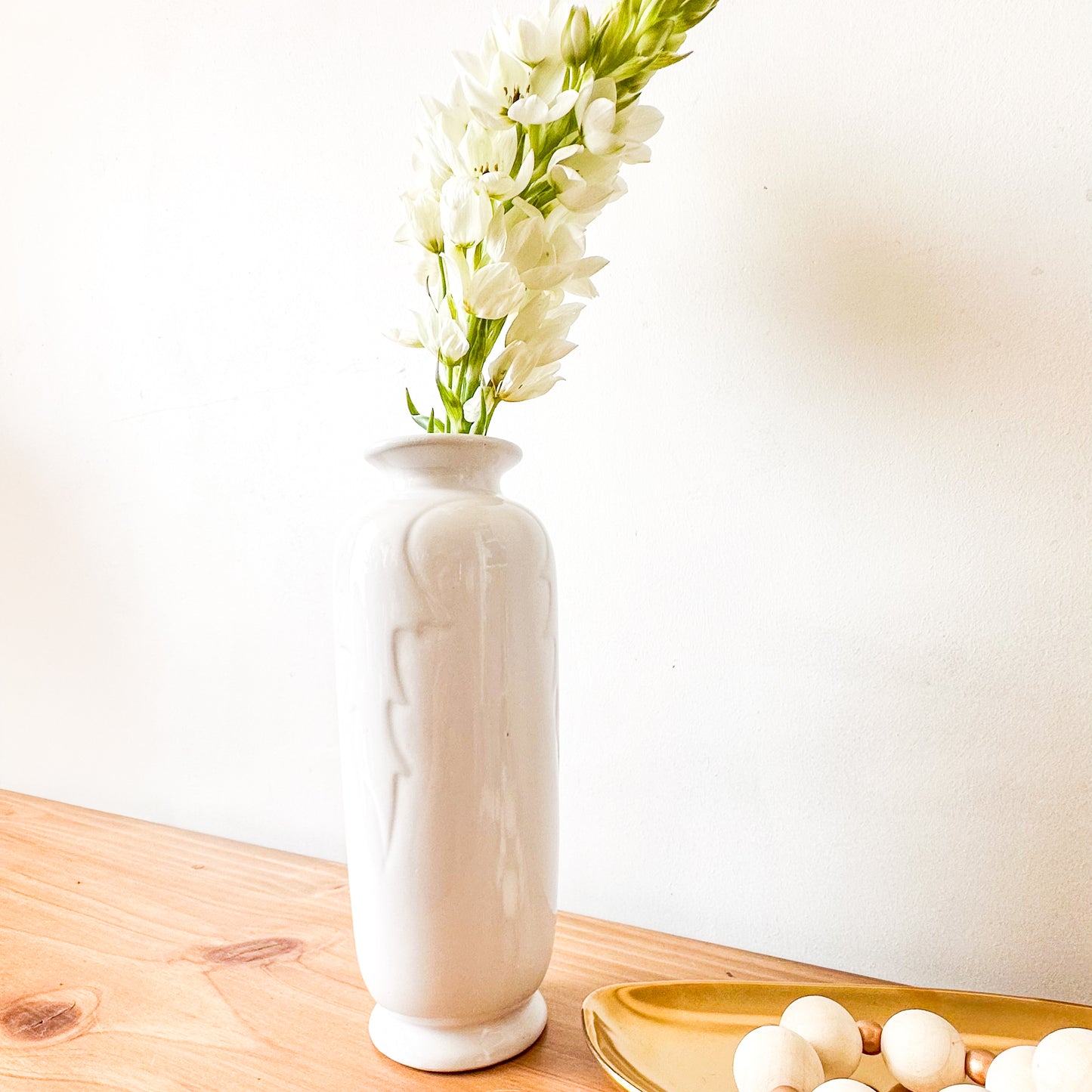 Florero Cerámica Esmaltada Hoja 25cm - Relieve Elegante Florero Frank Home Chile