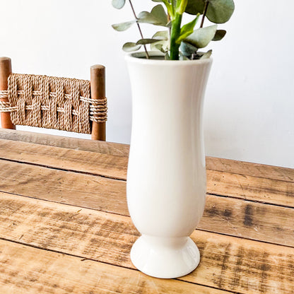 Florero Copa Cerámica Esmaltada 25cm - Diseño Clásico Elegante Florero Frank Home Chile