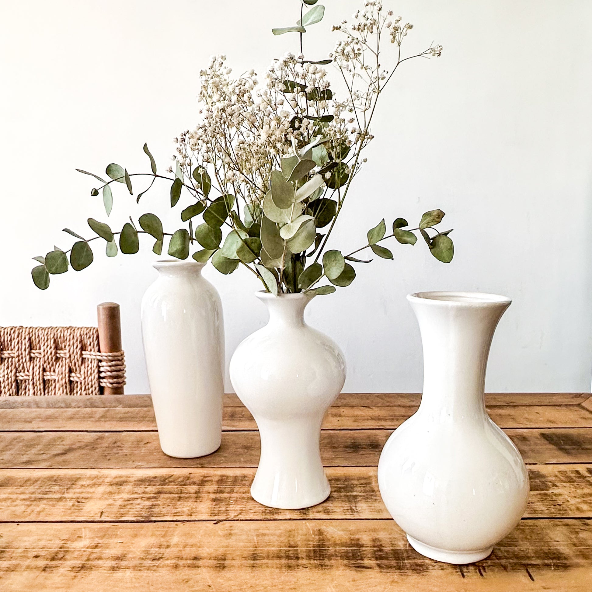 Set 3 floreros cerámica esmaltada Florero Frank Home Chile