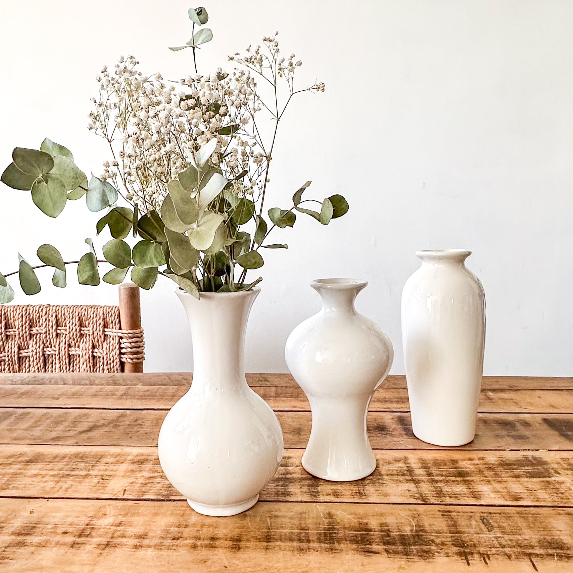 Set 3 floreros cerámica esmaltada Florero Frank Home Chile