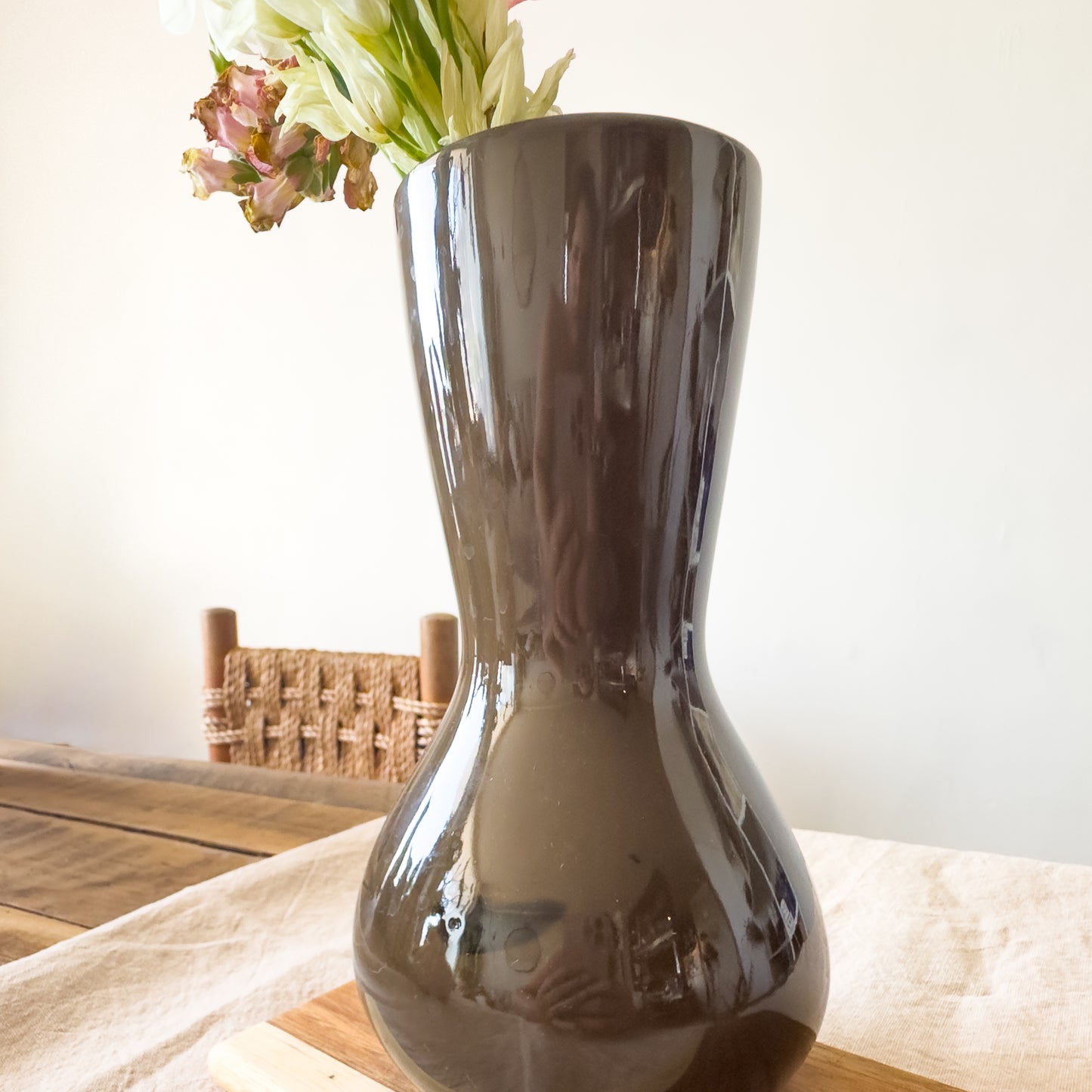 Florero Cerámica Café Moro Esmaltada - 3 Tamaños Disponibles Florero Frank Home Chile