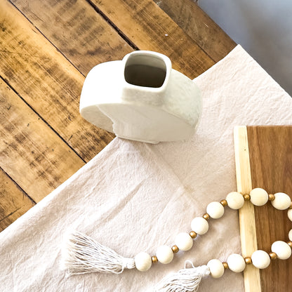 Florero Cerámica Esmaltada Redondo 20cm - Textura Definida Florero Frank Home Chile