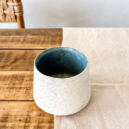 Porta Macetero Cerámica Interior Azul - Diseño Elegante 3 Tamaños Porta Macetero Frank Home Chile