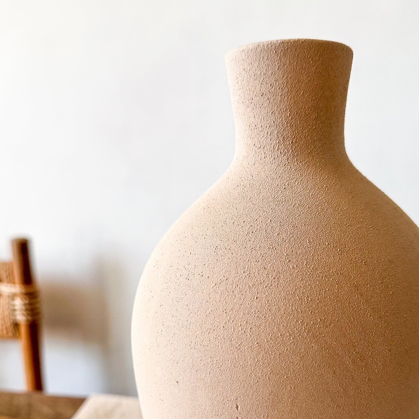 Florero Botella Cerámica Terra Florero Frank Home Chile