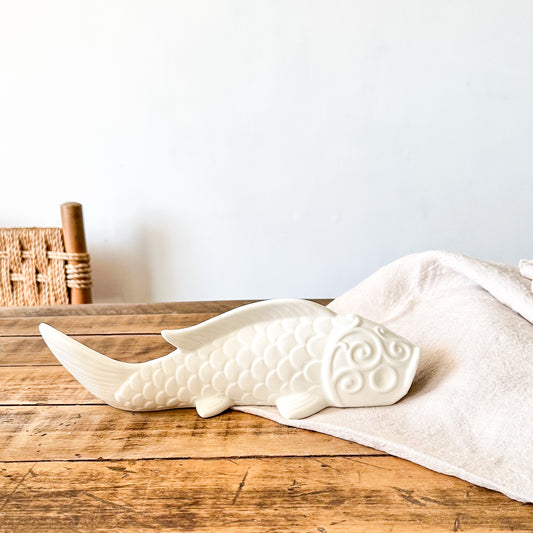 Pez Decorativo Cerámica Esmaltada 31cm - Acabado Brillante Adorno Frank Home Chile