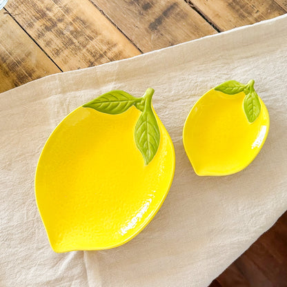 Platillo Cerámica Limón - Diseño Fresco 2 Tamaños Pequeño Frank Home Chile