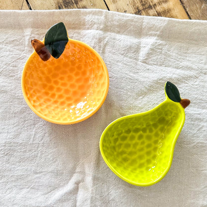 Set Pocillos Cerámica Pera y Naranja - Diseño Frutal pocillo Frank Home Chile