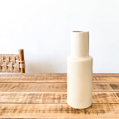 Florero Cerámica Esmaltada Tubo Florero Frank Home Chile