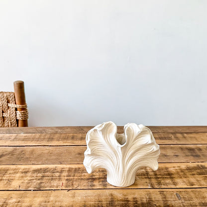 Florero Forma Coral Cerámica 15 cm - Diseño Orgánico Inspirado en el Mar Florero Frank Home Chile