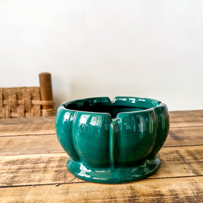 Contenedor Cerámica Esmaltada Verde Esmeralda Bowl Frank Home Chile