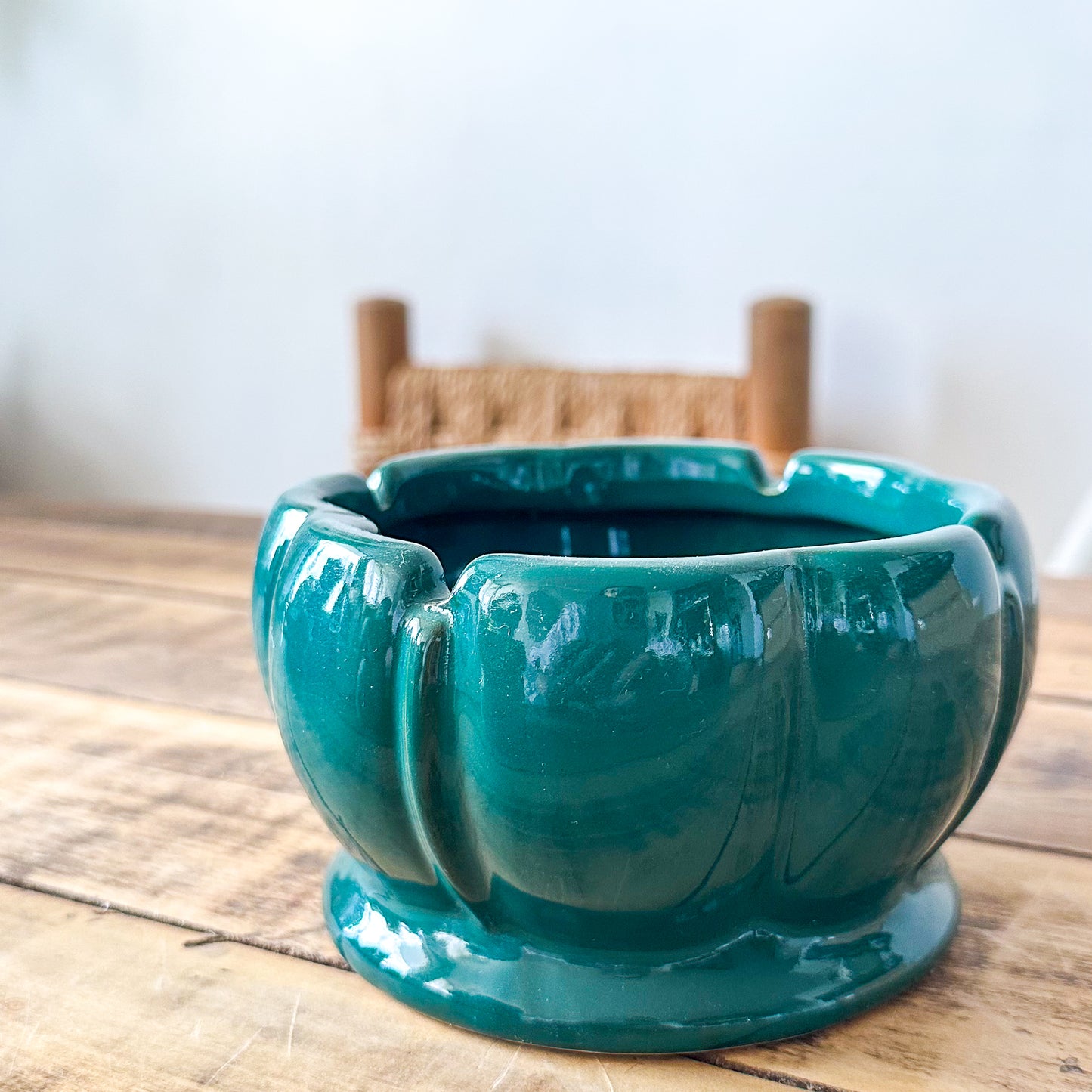 Contenedor Cerámica Esmaltada Verde Esmeralda Bowl Frank Home Chile