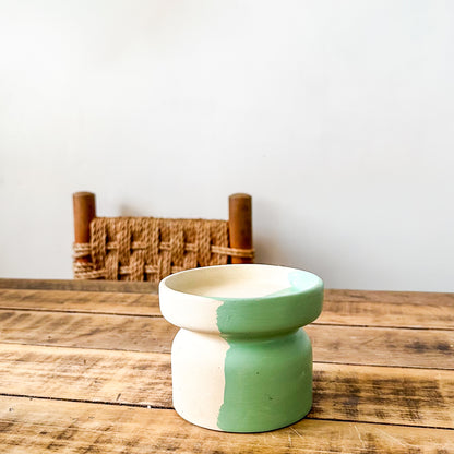 Porta Vela Cerámica Esmaltada 2 Modelos - Frank Home Turquesa Porta Vela Frank Home Chile