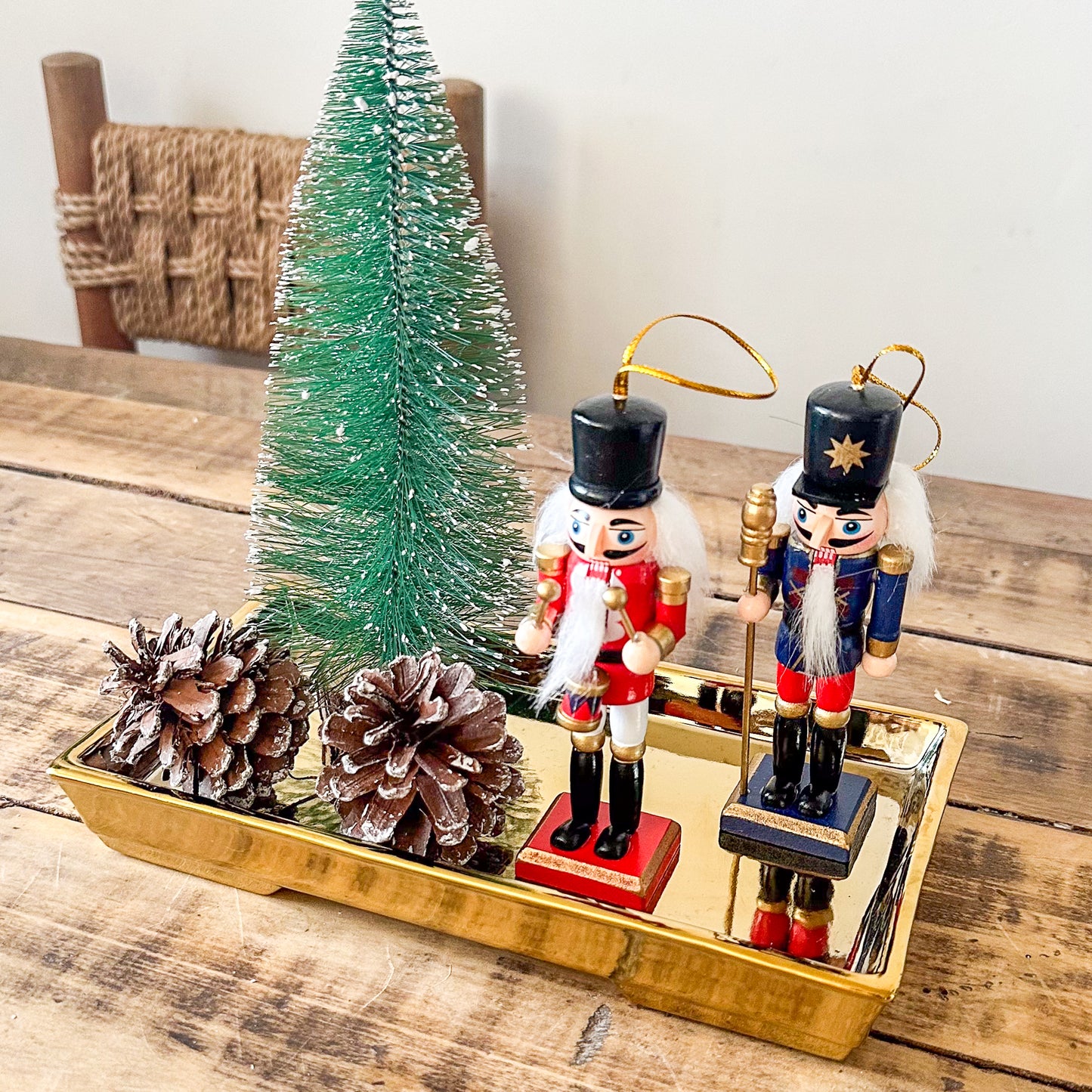 Bandeja Cerámica Rectangular Dorada bandeja Frank Home Chile