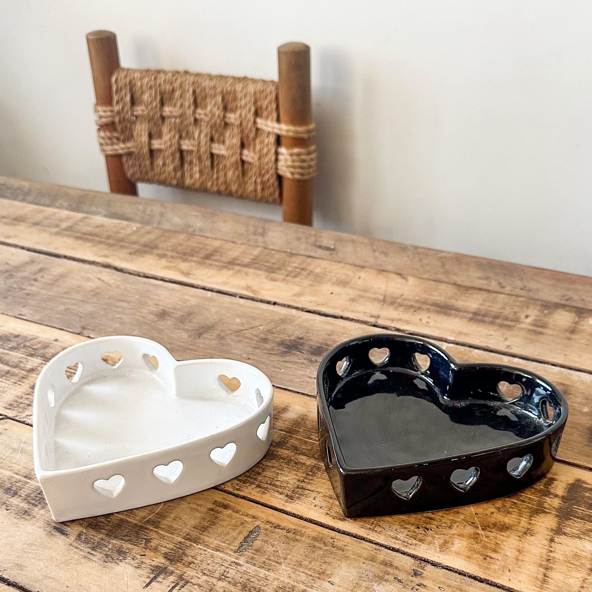 Joyero Cerámica Calado Corazón Adorno Frank Home Chile