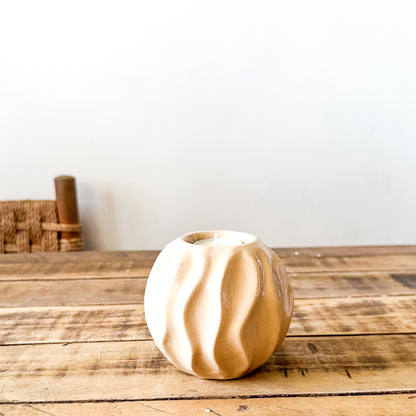 Portavela Cerámica Esmaltada con Relieves - 4 Diseños Únicos