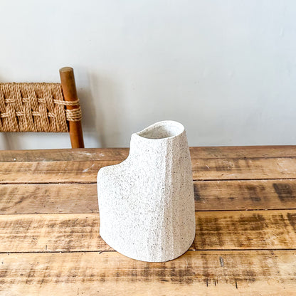 Florero Cerámica Rústica Orgánico 22cm - Acabado Artesanal Florero Frank Home Chile