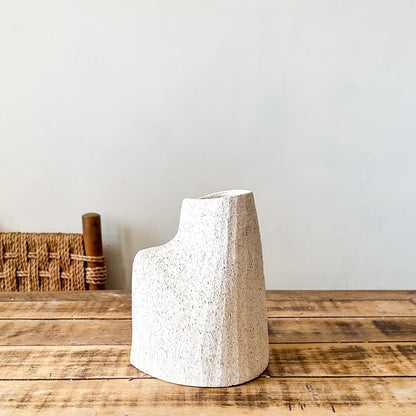 Florero Cerámica Rústica Orgánico 22cm - Acabado Artesanal Florero Frank Home Chile