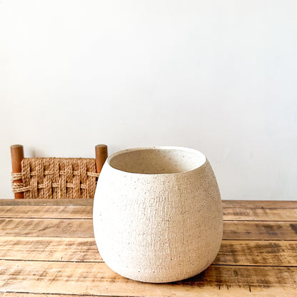 Porta Macetero Cerámica Rústica 20cm - Acabado Artesanal Porta Macetero Frank Home Chile