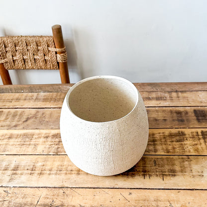 Porta Macetero Cerámica Rústica 20cm - Acabado Artesanal Porta Macetero Frank Home Chile