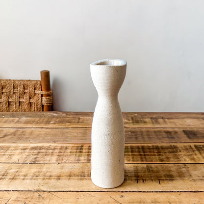 Porta Vela Cerámica Texturada 2 Tamaños - Diseño Artesanal Azul Porta Vela Frank Home Chile