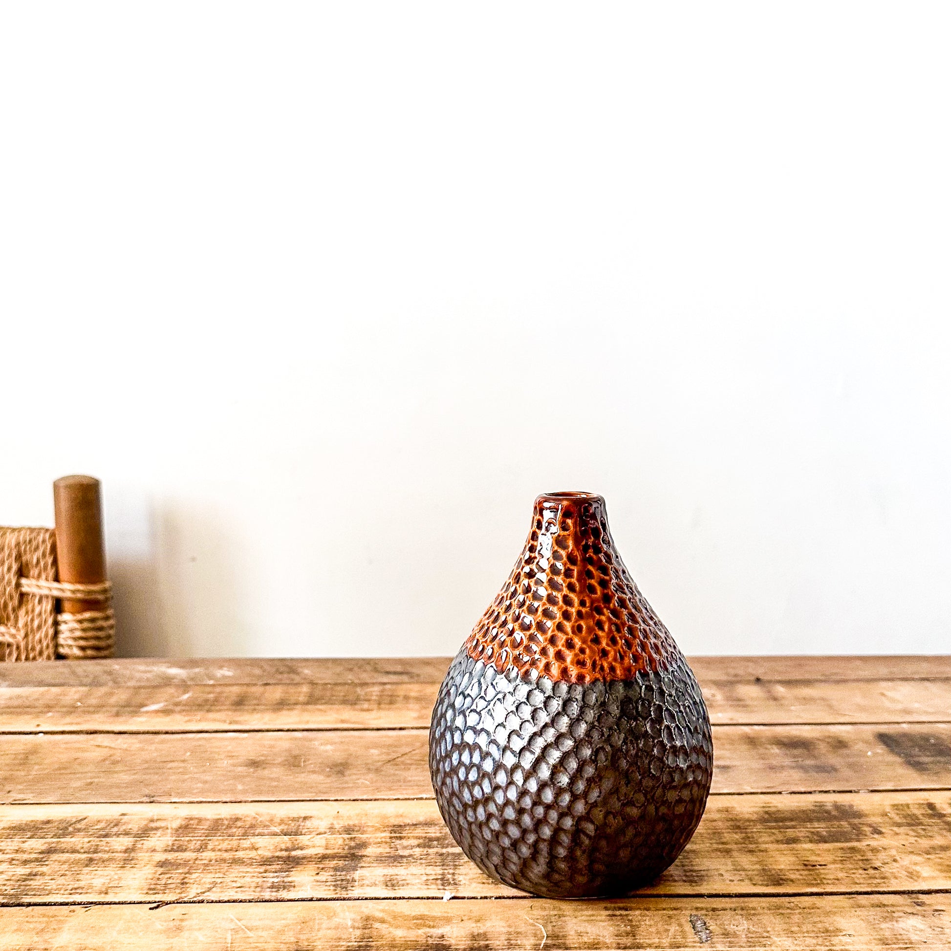 Florero Metálico Bicolor 11cm Diseño Contemporáneo | Frank Home Florero Frank Home Chile