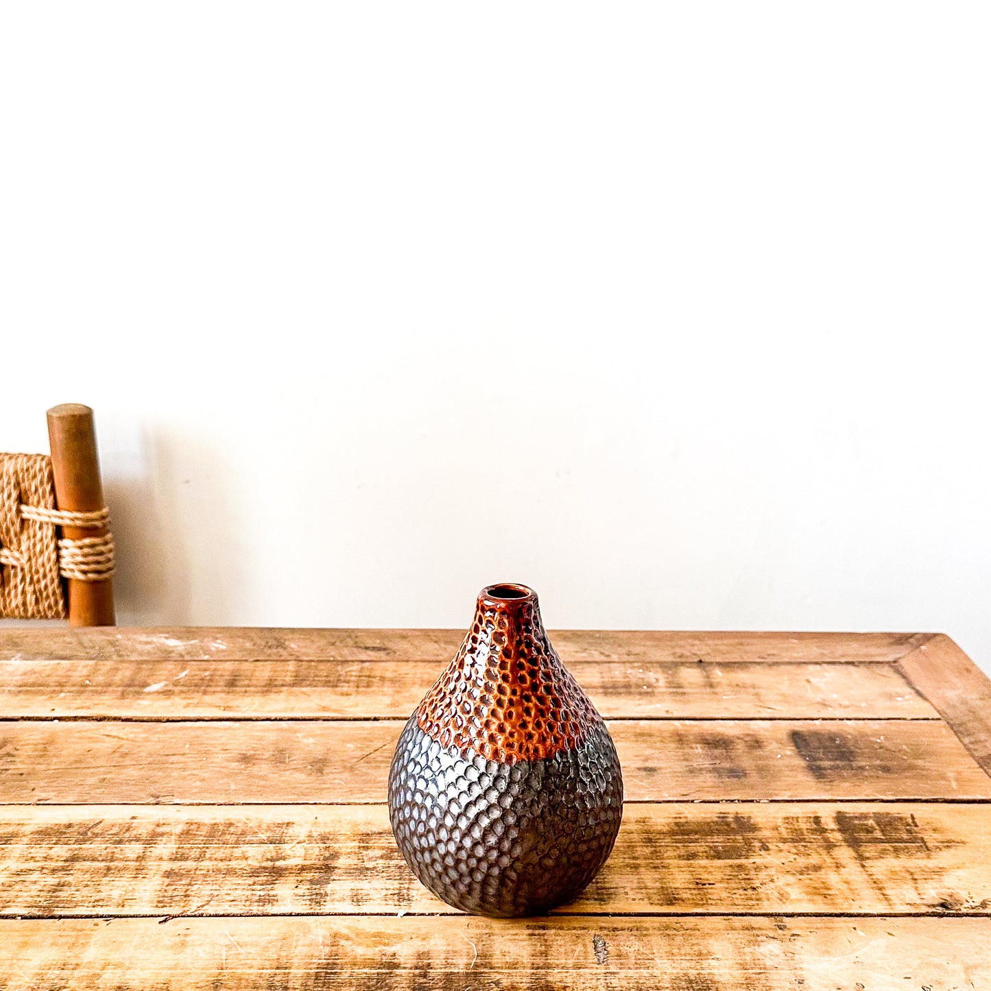 Florero Metálico Bicolor 11cm Diseño Contemporáneo | Frank Home Florero Frank Home Chile