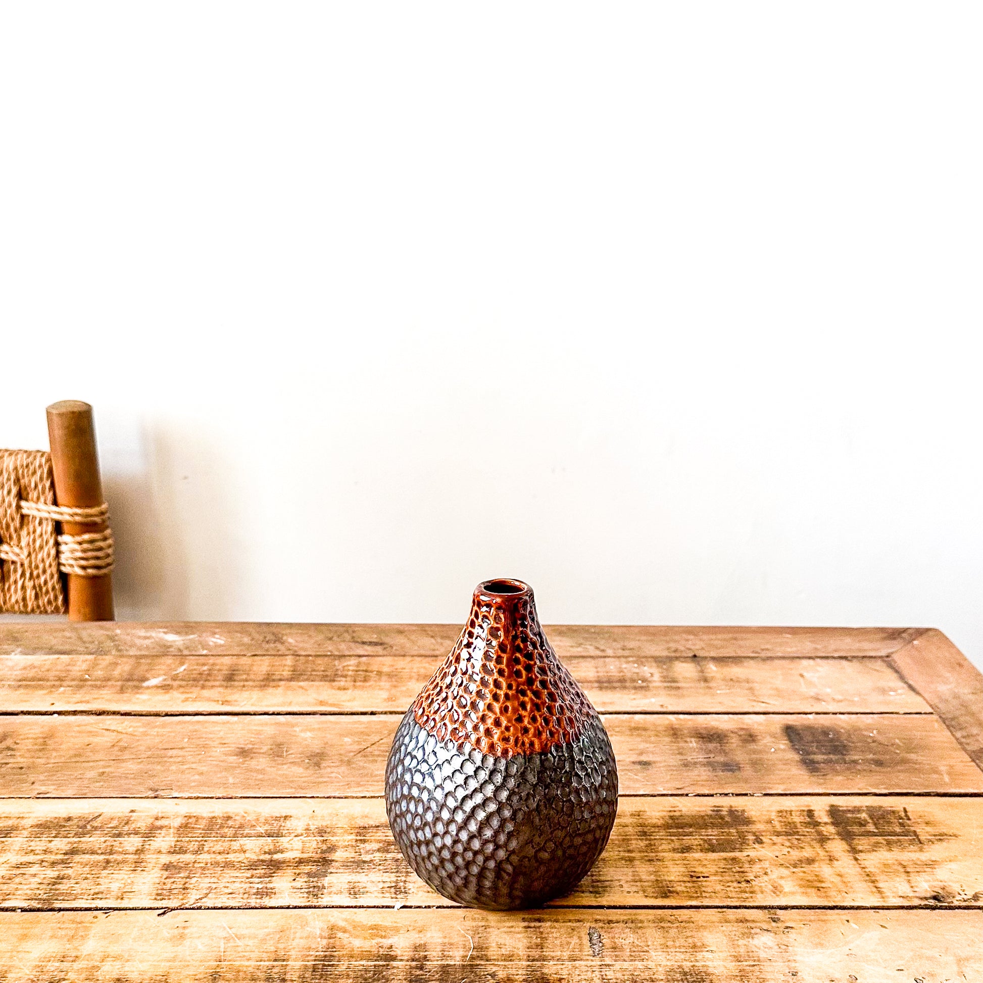 Florero Metálico Bicolor 11cm Diseño Contemporáneo | Frank Home Florero Frank Home Chile