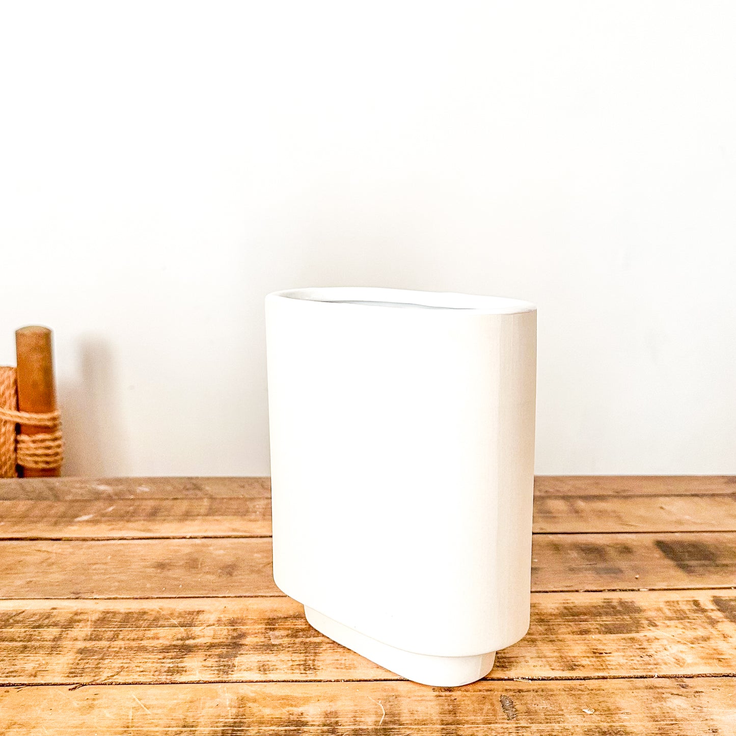 Florero Rectangular Cerámica Texturada 18cm Artesanal | Frank Home Florero Frank Home Chile