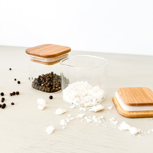 Mini frasco con tapa madera