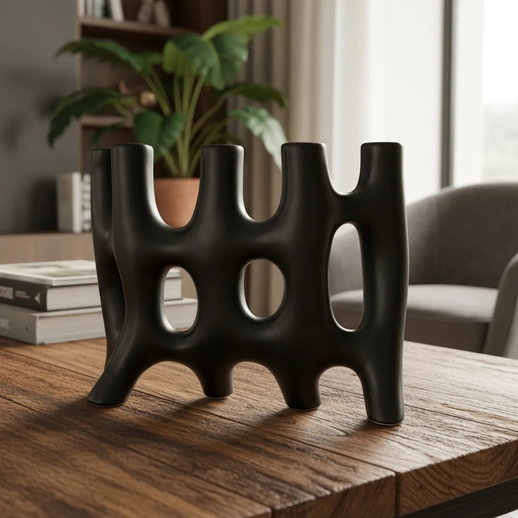 Florero Abstracto Cerámica Escultural Florero Frank Home Chile