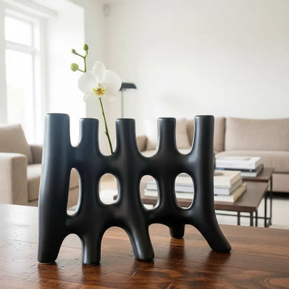 Florero Abstracto Cerámica Escultural Florero Frank Home Chile