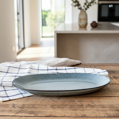 Bandeja de Cerámica a Rayas bandeja Frank Home Chile