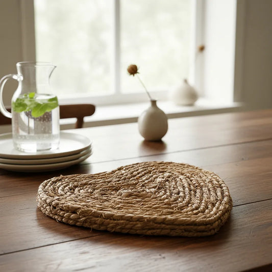 Base Decorativa Tejida Corazón Set individuales Frank Home Chile