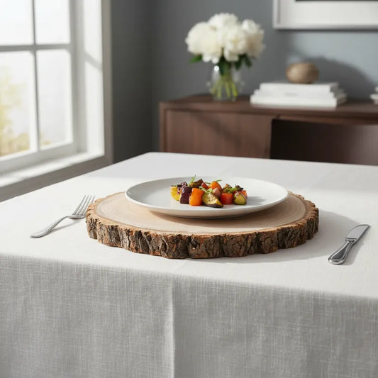 Base Madera Rústica 23 y 28cm - Individual Artesanal Set individuales Frank Home Chile