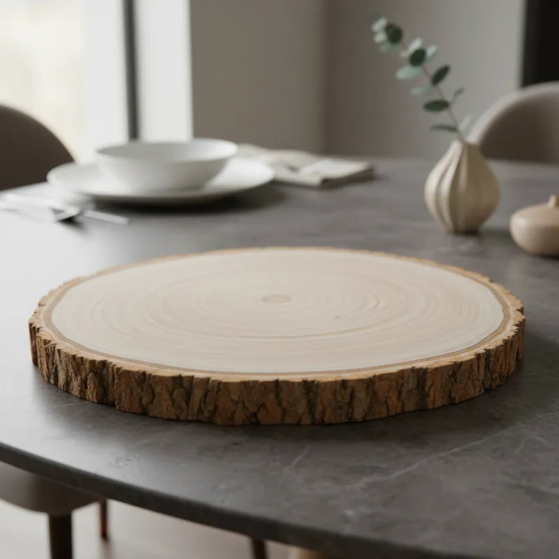 Base Madera Rústica 23 y 28cm - Individual Artesanal Set individuales Frank Home Chile