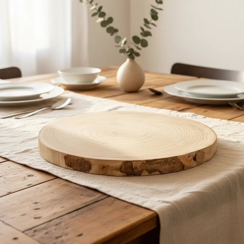 Base Madera Rústica 23 y 28cm - Individual Artesanal Set individuales Frank Home Chile