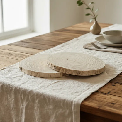 Base Madera Rústica 23 y 28cm - Individual Artesanal Set individuales Frank Home Chile