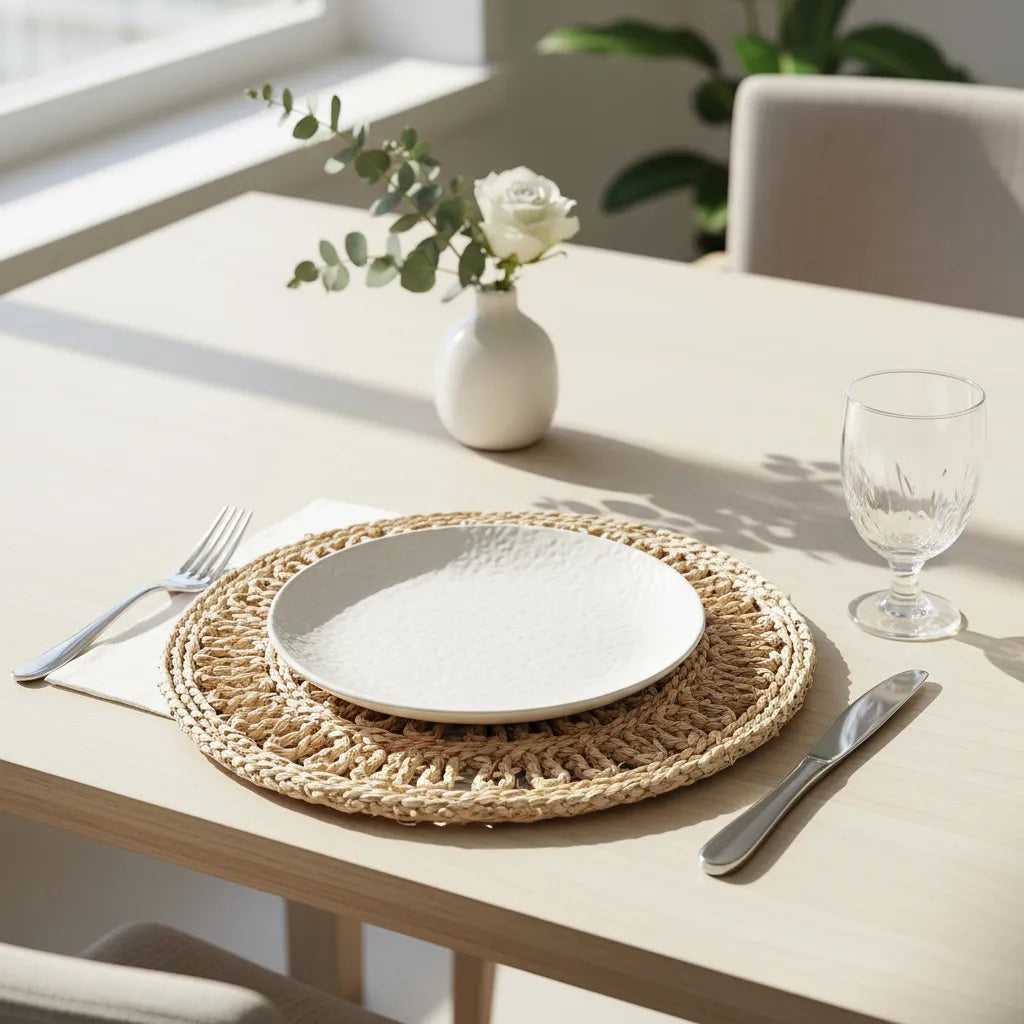 Base Decorativa Tejida Redonda Set individuales Frank Home Chile