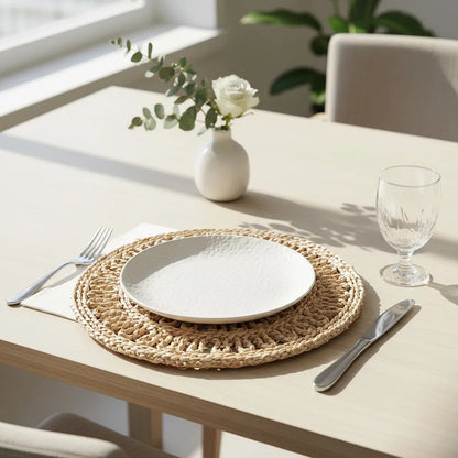 Base Decorativa Tejida Redonda Set individuales Frank Home Chile