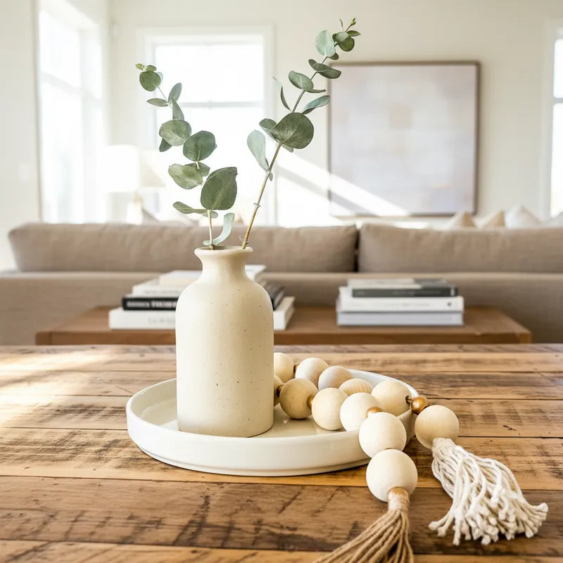 Florero cerámica Beige Florero Frank Home Chile