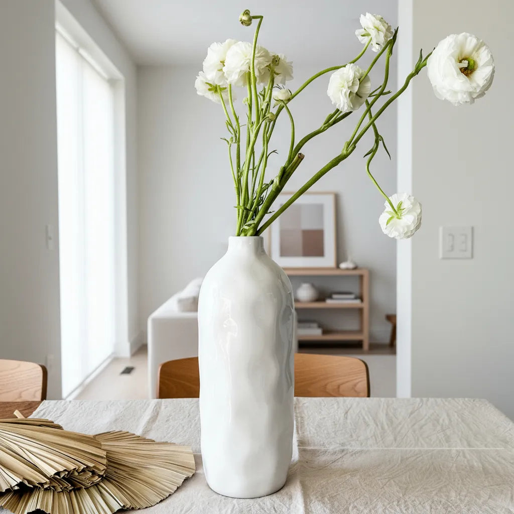 Florero Botella Cerámica Esmaltada Florero Frank Home Chile