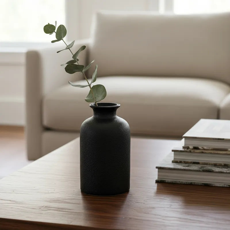 Florero cerámica Negro Florero Frank Home Chile