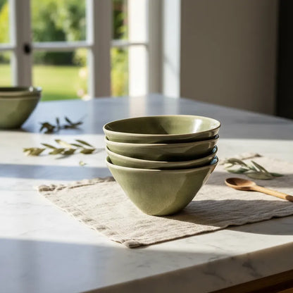 Bowl Rústico Cerámica Verde Bowl Frank Home Chile