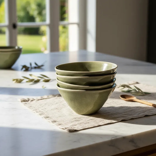 Bowl Rústico Cerámica Verde Bowl Frank Home Chile