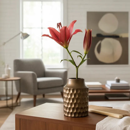 Florero Metálico Bronce Florero Frank Home Chile