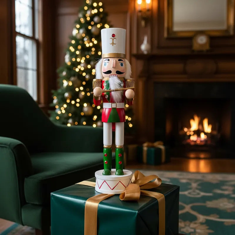 Cascanueces Decorativo de Pie 38cm - Diseño Tradicional Navideño Adorno Frank Home Chile