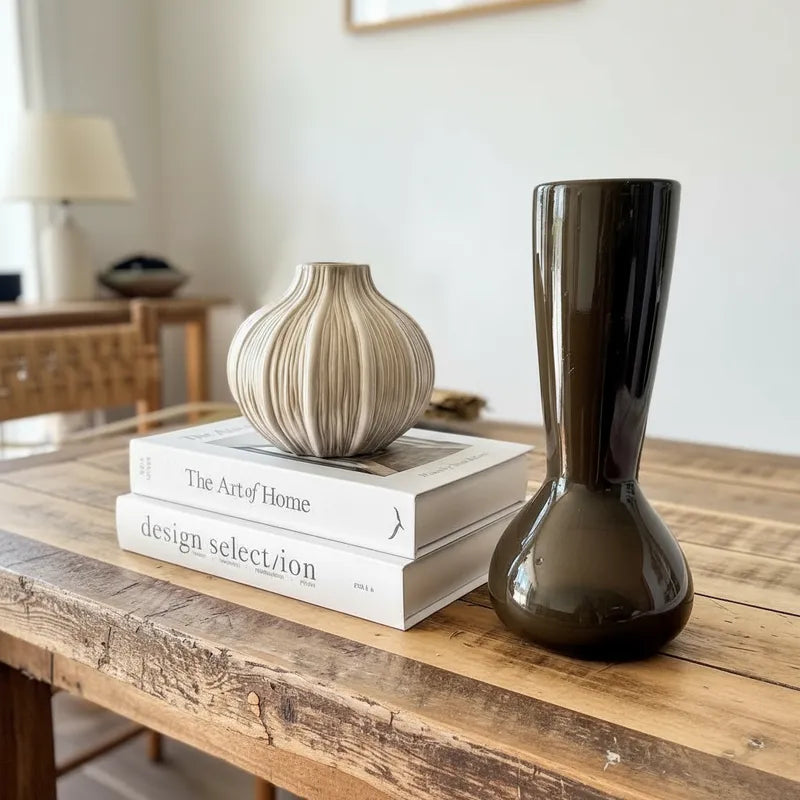 Florero Cerámica Café Moro Esmaltada - 3 Tamaños Disponibles Florero Frank Home Chile