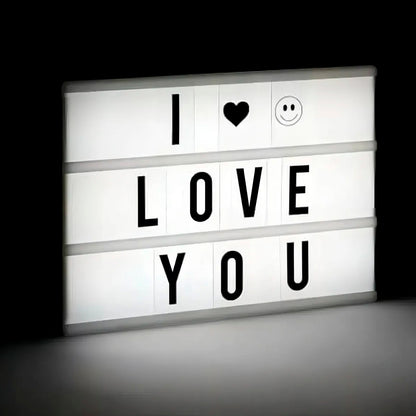 Caja de luz led Cartel Cinema Letras y Números Letrero Frank Home Chile